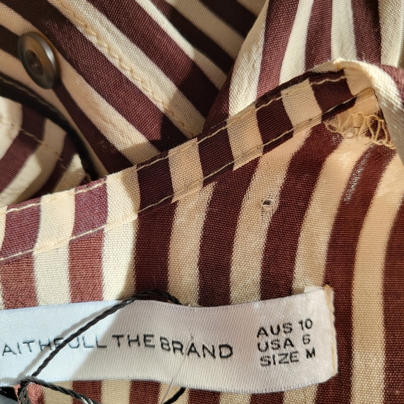 Faithfull The Brand Farah Brighton Stripe Midi Dress NWT Size 6/Medium - Picture 16 of 16